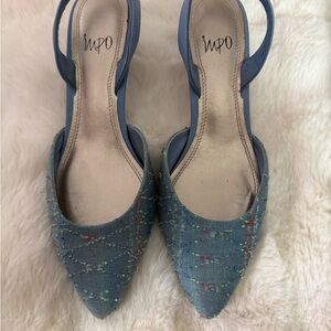 Impo Blue Slingback Heels